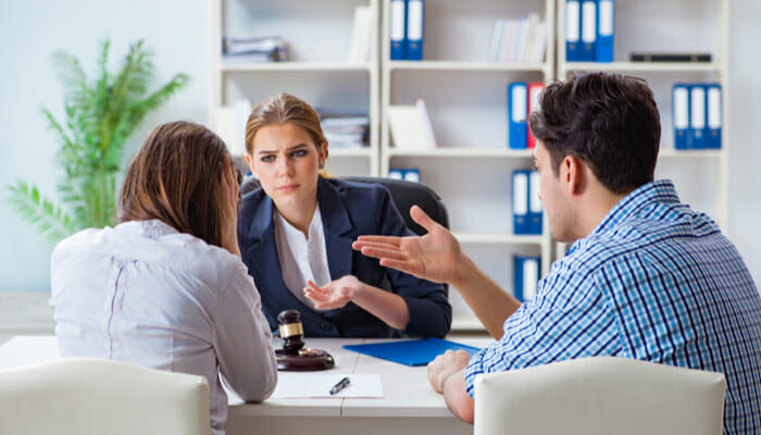 Judge and divorcing couple